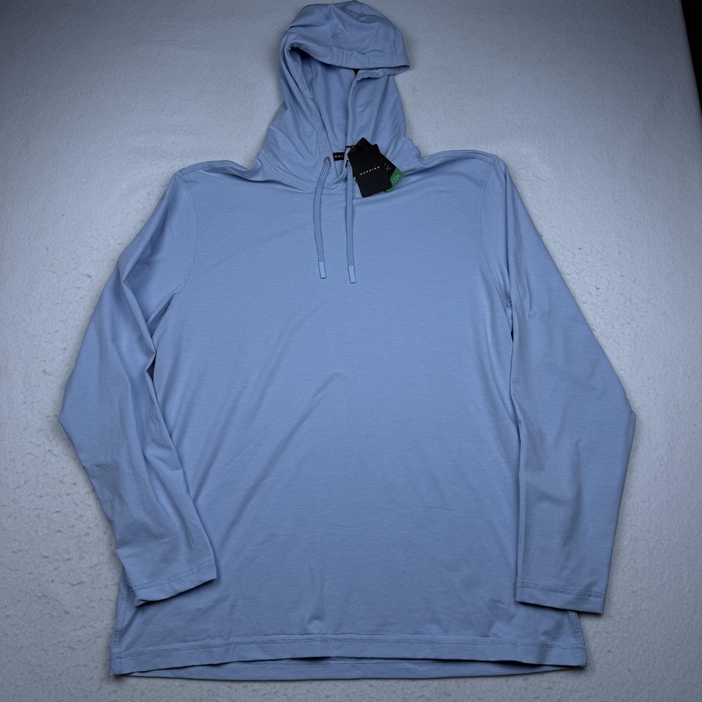 Dunning Hoodie Mens XL Blue Lightweight Jersey Pullover Long Sleeve Golf Top